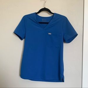 Figs royal blue Catarina scrub top.